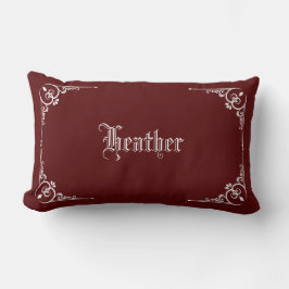 Personalisierte moderne elegante Typografie Name Lendenkissen