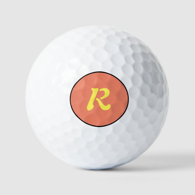 Personalisierte, moderne, farbenfrohe Monogramm-Bu Golfball (Vorderseite)