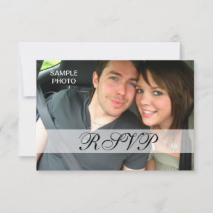 Personalisierte moderne Foto-Hochzeits-RSVP-Karten RSVP Karte