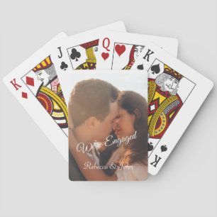 Personalisierte moderne Fotografie Engagement-Kall Spielkarten