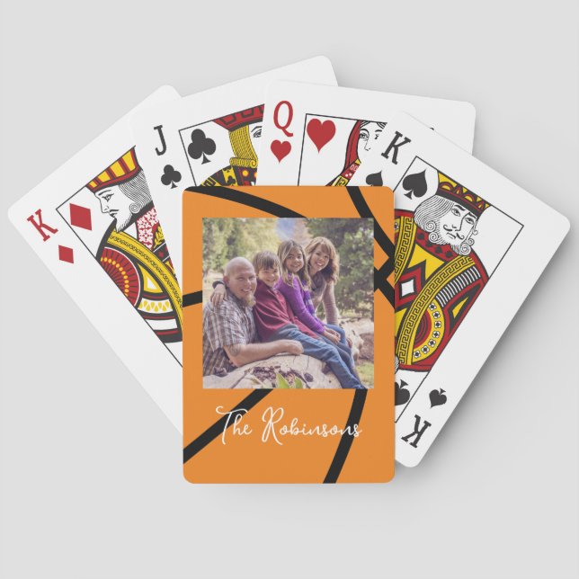 Personalisierte moderne Fotovorlage Spielkarten (Rückseite)