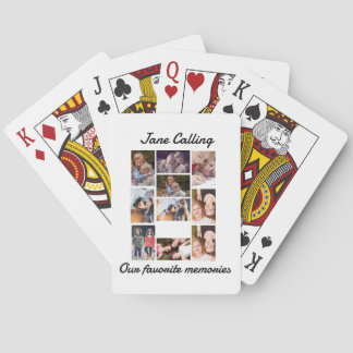 Personalisierte moderne Freunde 10 FotoCollage Spielkarten
