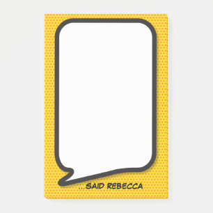 Personalisierte Moderne Funny Speech Bubble Post-it Klebezettel