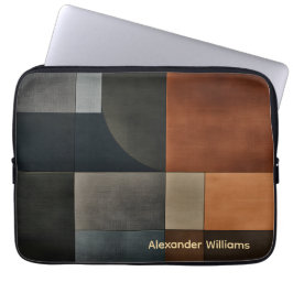 Personalisierte moderne geometrische erdige Laptop Laptopschutzhülle