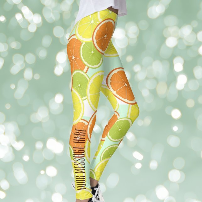 Personalisierte, moderne, grüne Zitrusfrüchte Leggings (Von Creator hochgeladen)