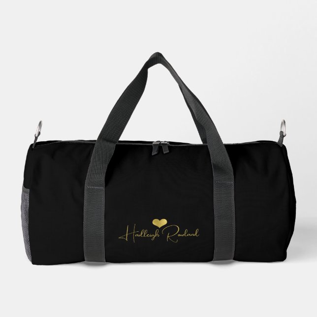 Personalisierte moderne handgeschriebene Schrift N Duffle Bag (Rückseite)
