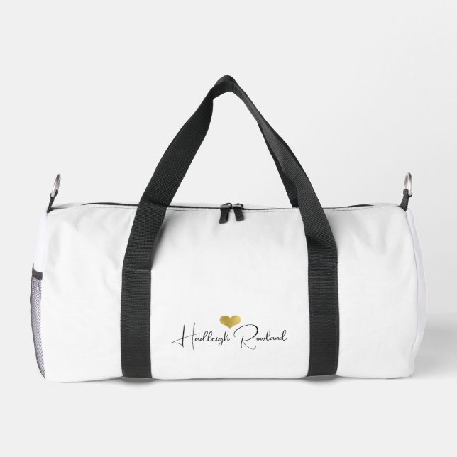 Personalisierte moderne handgeschriebene Schriftar Duffle Bag (Rückseite)