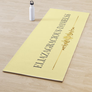 Personalisierte moderne klassische Creme Schwarz m Yogamatte