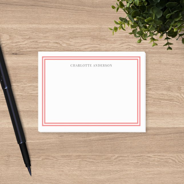 Personalisierte, moderne, klassische Grenzen Post-it Klebezettel (Von Creator hochgeladen)
