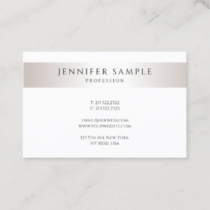 Personalisierte moderne minimalistische elegante V Visitenkarte