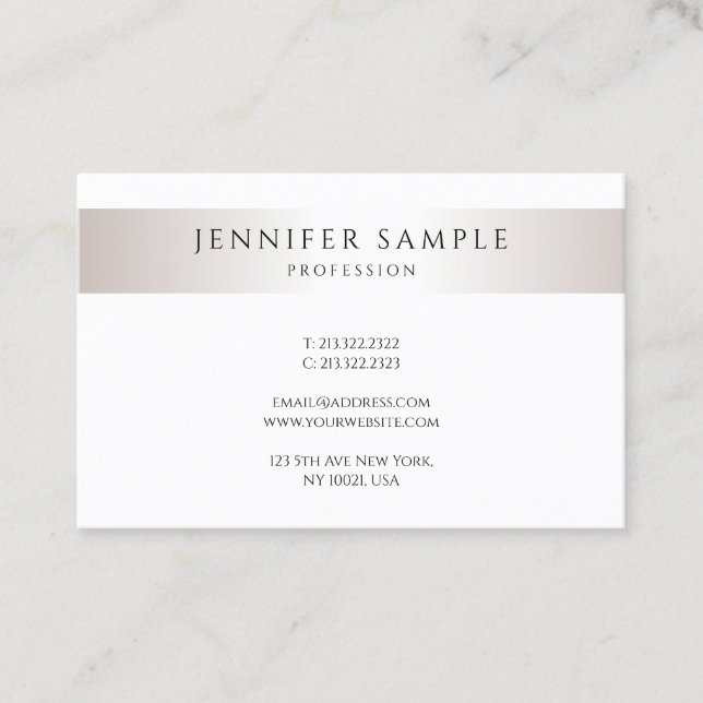 Personalisierte moderne minimalistische Elegantvor Visitenkarte (Vorderseite)