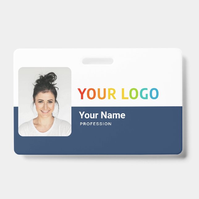 Personalisierte moderne Mitarbeiter-Foto-ID-Sicher Ausweis (Vorderseite)