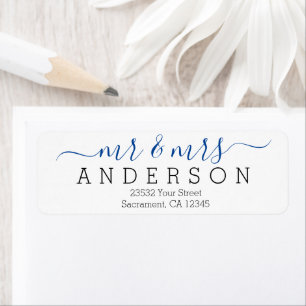 Personalisierte moderne Mr und Mrs Familienname Rü
