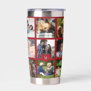 Personalisierte moderne Multifoto-Collage mit Mono Thermobecher