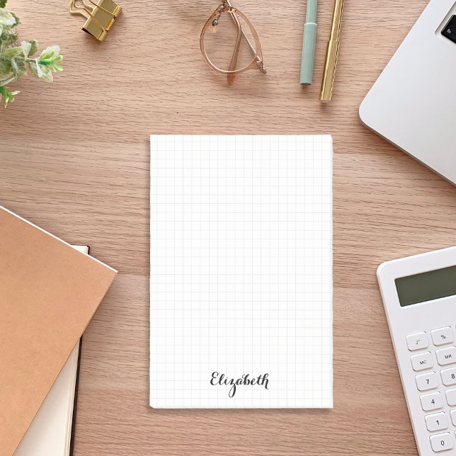 Personalisierte moderne Plätze Zuhause Office Busi Post-it Klebezettel (Personalized Modern Squares Home Office Business Post-it Notes)