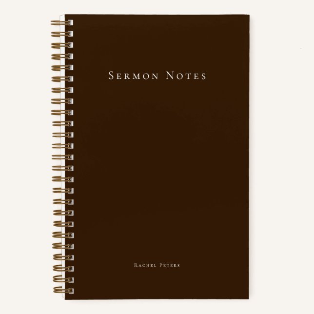 Personalisierte moderne Predigtkirche Notizbuch (Vorderseite)