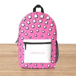 Personalisierte, moderne rosa Sterne, trendige Kin Bedruckter Rucksack