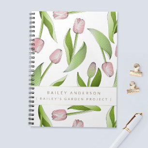 Personalisierte moderne rosa Tulpe Notizblock