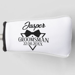 Personalisierte moderne schwarze und weiße Fliege  Golf Headcover