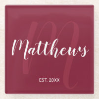 Personalisierte moderne Script-Monogramm und Famil