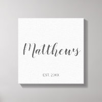 Personalisierte moderne Script-Monogramm und Famil