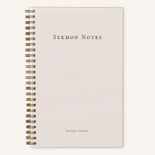 Personalisierte moderne Sermon-Kirche Notizbuch