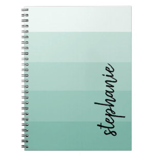 Personalisierte moderne Signaturfarbe Block Aqua Notizblock