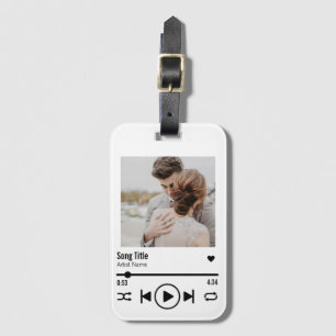 Personalisierte, moderne Song-Playlist mit neuem F Gepäckanhänger