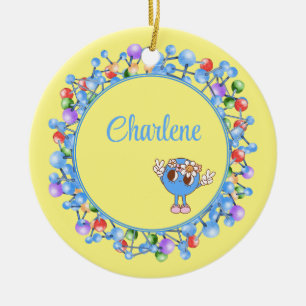 Personalisierte Moleküle Partikel Peace Atom Keramik Ornament