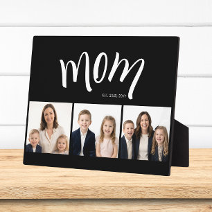 Personalisierte Mom Kids 3 Foto Collage Mom Est Ja Fotoplatte