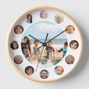 Personalisierte Momente der Fotokollagenfamilie ru Uhr