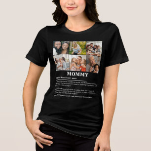 Personalisierte Mommy-Definition 6-FotoCollage Tri-Blend Shirt