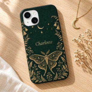 Personalisierte Mond-Motte-Botanik-Hexen-Handyhüll Case-Mate iPhone Hülle