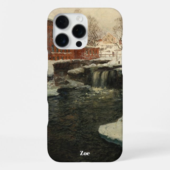 Personalisierte Monet-Landschaft iPhone Hülle (Rückseite)