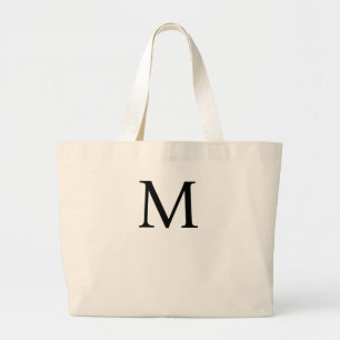 Personalisierte Mongram Leinwand Tote Bag Initia Jumbo Stoffbeutel