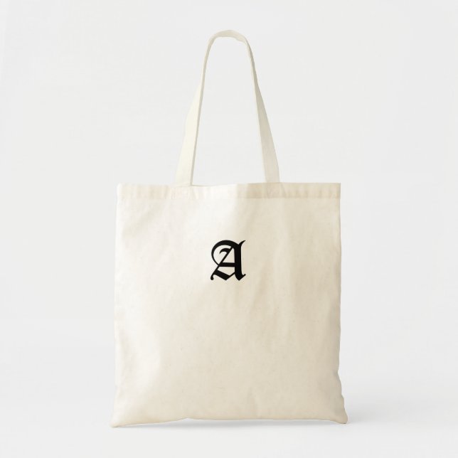 Personalisierte Mongram Leinwand Tote Bag Initia Tragetasche (Vorne)