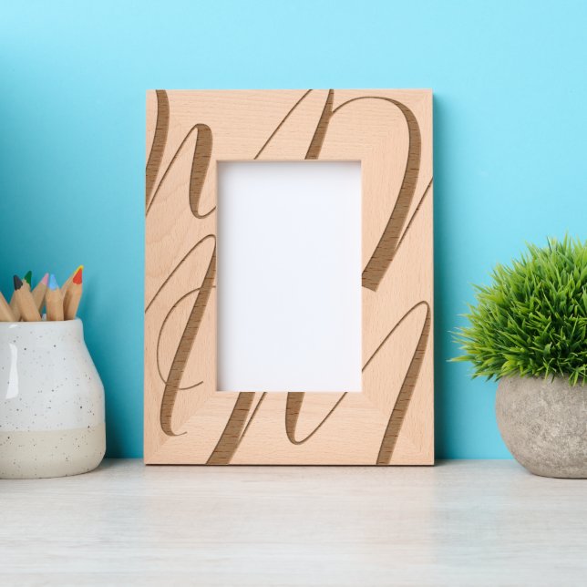 Personalisierte Monogram Art Geätzte Rahmen (Vorderseite)