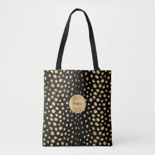 Personalisierte Monogram Gold Cheetah Animal Print