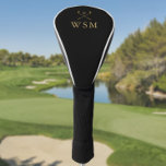 Personalisierte Monogram Golf Clubs Black und Gold Golf Headcover<br><div class="desc">Personalisieren Sie das Monogramm in klassischer Typografie,  um ein einzigartiges Golfgeschenk zu schaffen und für jeden Golfer zu behalten. Entwickelt von Thisisnotme©</div>