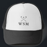 Personalisierte Monogram-Golfklubs Truckerkappe<br><div class="desc">Personalisieren Sie das Monogramm in klassischer Typografie,  um ein einzigartiges Golfgeschenk zu schaffen und für jeden Golfer zu behalten. Entwickelt von Thisisnotme©</div>