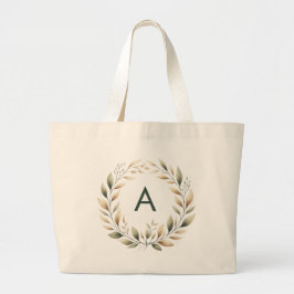 Personalisierte Monogram Green Gold Toath Bag Jumbo Stoffbeutel