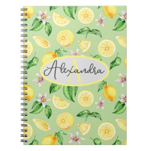 Personalisierte Monogram Name Spiral Notebook Lemo Notizblock