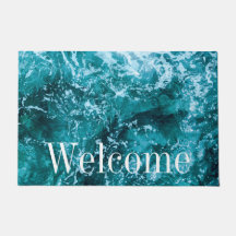 Personalisierte Monogram Türkis Sea Waves