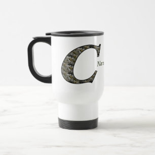 Personalisierte Monogramm Anfangsbuchstabe C Horte Reisebecher