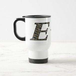 Personalisierte Monogramm Anfangsbuchstabe E Horte Reisebecher