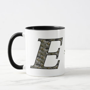 Personalisierte Monogramm-Anfangsbuchstabe E Horte Tasse