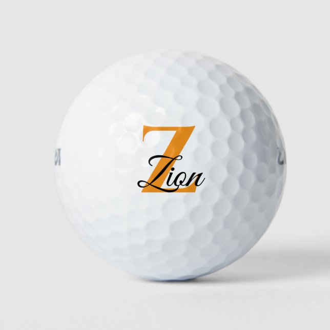 Personalisierte Monogramm Anfangsbuchstabe Golfball (Vorderseite)