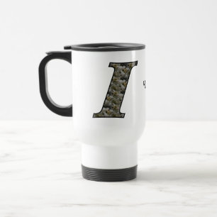 Personalisierte Monogramm-Anfangsbuchstabe I Horte Reisebecher