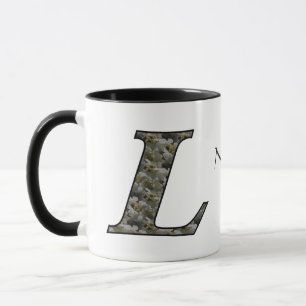 Personalisierte Monogramm Anfangsbuchstabe L Horte Tasse