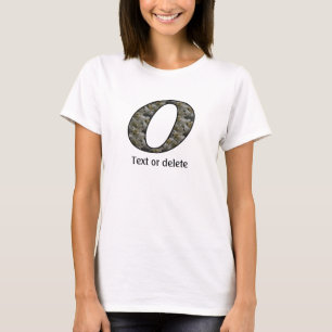 Personalisierte Monogramm-Anfangsbuchstabe O Horte T-Shirt